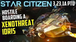 Hostile Boarding a Xenothreat IDRIS - Star Citizen 3.23.1a PTU Dynamic Event  Multicrew Gameplay