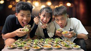 Thử Thách Mukbang 100 Trứng Cút Lộn Nướng Chén - Ngon Bá Cháy | Minh Thoại,Trang Mi Nhon, Minh Thuận