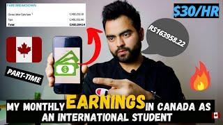 Monthly earnings in canada as an international student working 20Hrsweek,  Uber eats monthly income