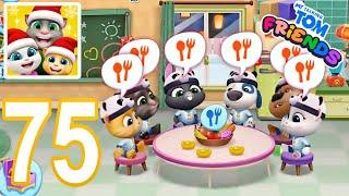 EATING DINNER TOGETHER - MY TALKING TOM FRIENDS DAY 75 GAMEPLAY