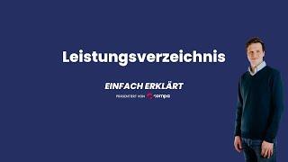 Was ist ein Leistungsverzeichnis? | EINFACH ERKLÄRT präsentiert von Compa