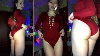 bigo live | blackdvamp red bodysuit 03-2019