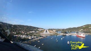 Pilots view - Skiathos Landing RW01 - Multiple angles 4K