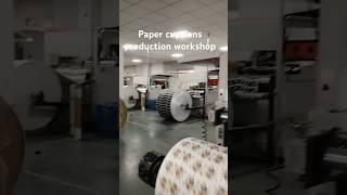 Paper cup fans production workshop: Full of FEIDA die cutting machines