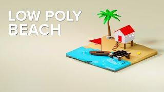 Make Low Poly Beach Island in Blender 3.3