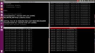 Bridge of String Message between ROS 1 and ROS 2