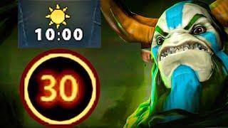 How to get Level 30 in 10Minutes? Nature Prophet 5800+ XPM Dota 2 7.36c