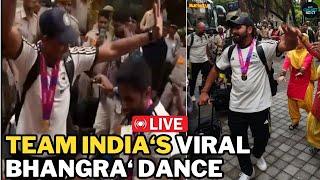 Indian Team’s BHANGRA Dance Move Video Goes VIRAL After Champions Team India Arrive In Delhi LIVE
