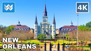 [4K] French Quarter in New Orleans, Louisiana USA -  Walking Tour Vlog & Vacation Travel Guide 