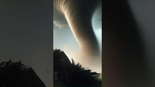 Tornado destroying Farm House