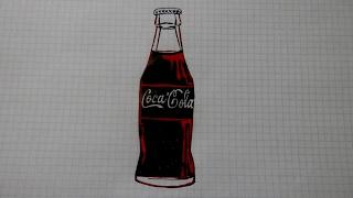 Как нарисовать бутылку КОКА КОЛЫ #111/ How to draw a bottle of COCA COLA