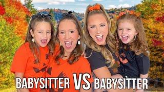 BABYSITTER VS BABYSITTER FALL CHALLENGE  (KALLI VS KAYLA) @agset211 @HallieOnStage114