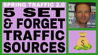 Spring Traffic 2.0 Review - 5 x Set & Forget Traffic Sources - No Monthly Membership Costs