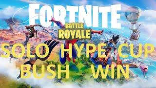 Winning SOLO OPEN HYPE CUP in a BUSH... Fortnite Battle Royale !