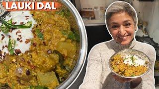 A NEW WAY WITH RED LENTILS - Lauki dal recipe!