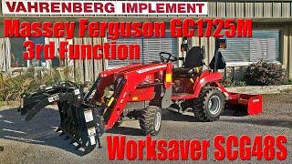 Massey Ferguson GC1725M Sub-Compact Tractor with Worksaver SCG48S Grapple