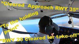 Piper PA 28 -  Student pilot IFR flight Denmark to Sweden (with ATC communication)