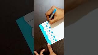 Quick and easy project work design border #shorts #ytshorts #viral