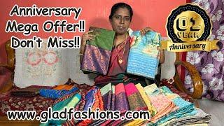 Best Collections Miss பண்ணிடாதீங்க - 1 Year Anniversary Mega Offer Sale !! #gladfashions