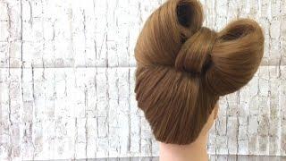 Hairstyle 振り袖に似合うヘアアレンジ  リボンヘア hair tutorial   올림머리   头发安排