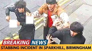 BREAKING NEWS: SHOCKING STABBING INCIDENT IN SPARKBROOK BIRMINGHAM YESTERDAY CAUGHT ON CAMERA