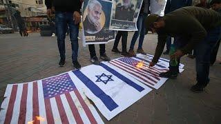 Palestinians burn US, Israeli flags to protest Qasem Soleimani's death | AFP