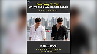 Easiest Way On How To Turn WHITE Shirt Into BLACK COLOR - Photoshop Tutorial