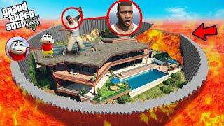 Shinchan and Franklin Save His House From Biggest Lava Tsunami Ever In Gta 5