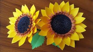 Paper Flowers | How to Make Paper Sunflower | DIY Paper Flower Craft