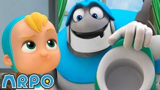 How to Potty Train Baby Daniel!!! | 2 HOURS OF ARPO! | Funny Robot Cartoons for Kids!