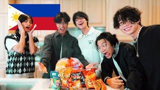 My BESTFRIENDS Try FILIPINO Snacks For The First Time!! (FUNNY)