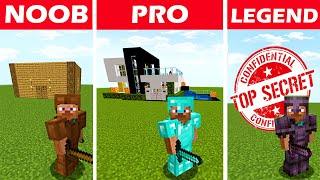 NOOB VS PRO VS LEGENDS - MINECRAFT HOUSE BUILD