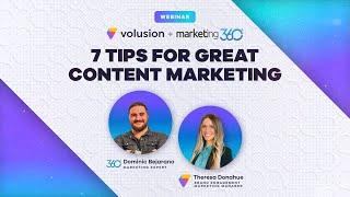 7 Tips for Great Content Marketing | Ecommerce Webinar
