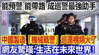 能預警，能帶路，成巡警最強助手，中國製造「機械戰警」巡邏視頻火爆全網，網友驚嘆：生活在未來世界！