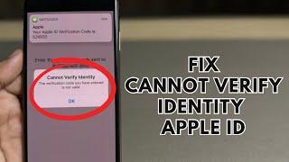 Solve Cannot Verify Identity Apple ID Verification Problem On iPhone And iPad