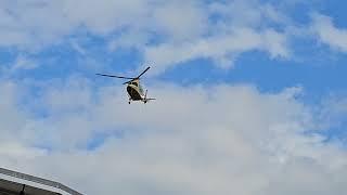 Air Ambulance taking off from Lincoln County Hospital England