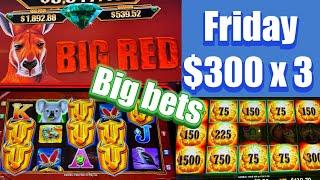 Friday $300 x 3. Big bets for Bull rush Dragon Train Chi Lin Wins & Big Red. Which one u like?