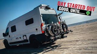 WE WERE  SICK IN VAN /FREE BEACH CAMPING / Harvest Host Camping // Day in a Van Life Travel Vlog