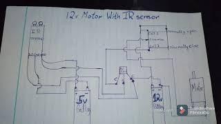 Circiut diagrams for connecting motor with IR SENSOR