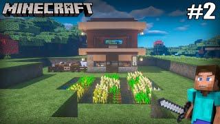 BUILD MY HOUSE AND START FARMING IN MINECRAFT | GAMEPLAY #2 | AR7 YT