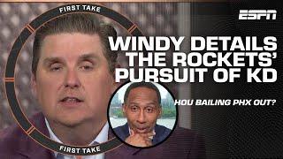 'HOUSTON WANTS KD!' ️ Windy outlines FASCINATING Suns-Rockets Draft Day scenario | First Take