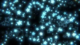 【4k】＊Night Sky Background Background with Fluffy LimeBlue Stars＊【With BGM】