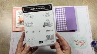 Hello Cupcake Gingham Cards
