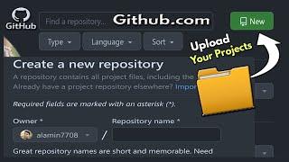 How to upload files / folders / projects in github |  Upload Project folder on github 2024 #github