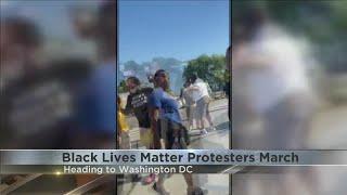 Black Lives Matter protesters march into Fort Wayne on way to nation's capital.