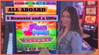 All Aboard Slot Machine 5 Bonus Round!!! OVER 100X HIT!!!!!
