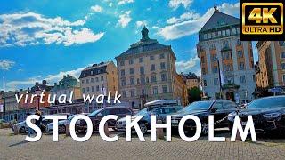 A Virtual Summer Stroll Through Stockholm's Inner City | #4K #WalkSweden #sweden