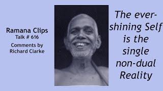 The ever-shining Self is the single non-dual Reality - Ramana Clips Talk # 616
