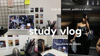 STUDY VLOG | rotina de uma estudante *faculdade de direito* #1