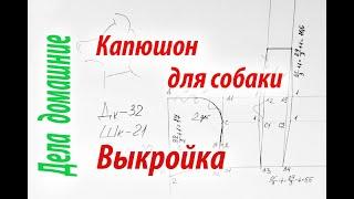 Одежда для собаки своими руками. Построение выкройки капюшона для собаки.